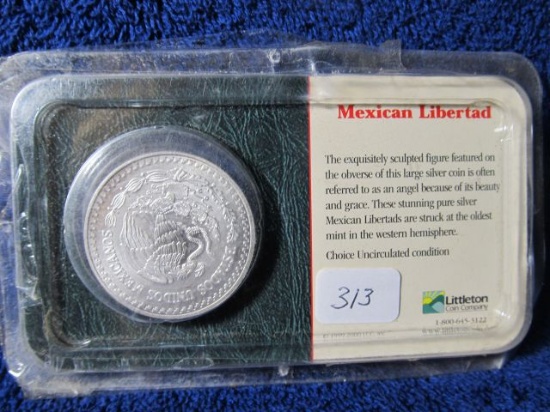 1993 MEXICO 1-OZ. .999 SILVER LIBERTAD BU