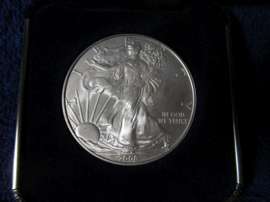 2008 SILVER EAGLE IN HOLDER BU