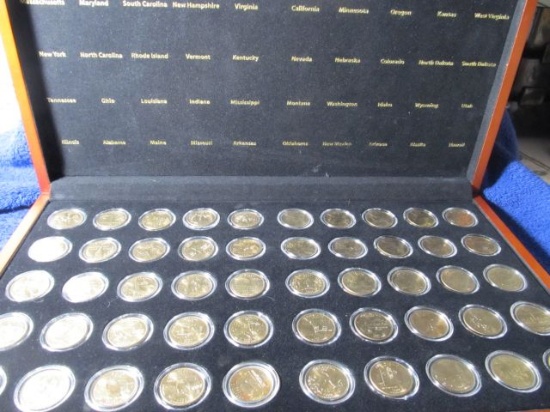 50-PIECE GOLD PLATED STATE QUARTERS SET IN HOLDER