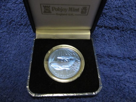BLUE WHALE TITANIUM MEDAL IN HOLDER (ONLY 7500 MINTED)