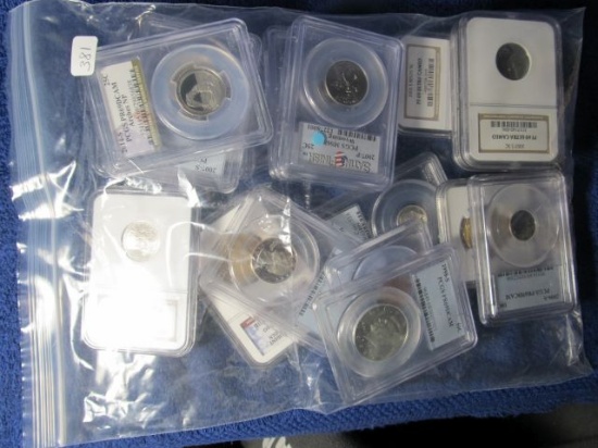 18 U.S. COIINS ALL SLABBED BY PCGS & NGC