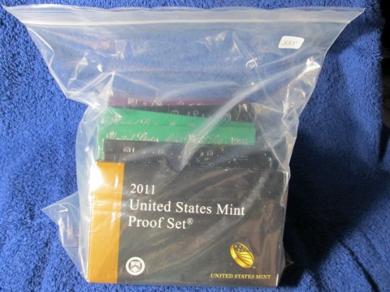 7 U.S. PROOF SETS INCL. 2011