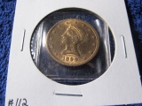 1899 $10. LIBERTY HEAD GOLD PIECE AU