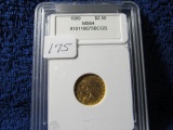 1909 $2.50 INDIAN HEAD GOLD PIECE UNC