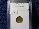 1910 $2.50 INDIAN HEAD GOLD PIECE UNC