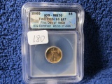 2005 1/10-OZ. GOLD EAGLE IN ICG MS70 HOLDER