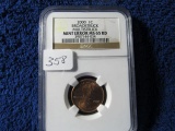 2000 LINCOLN CENT NGC MS65 RD MINT ERROR BROADSTRUCK/MULTISTRUCK