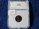 1937 LINCOLN CENT IN PCI PR61 GREEN LABEL HOLDER