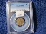 1860 INDIAN HEAD CENT PCGS AU53