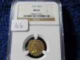 1913 $2.50 INDIAN HEAD GOLD PIECE NGC MS61