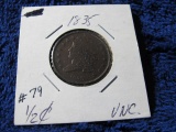 1835 HALF CENT UNC