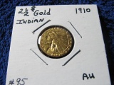 1910 $2.50 INDIAN HEAD GOLD PIECE AU
