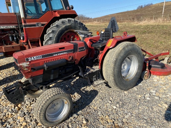 Case IH 245 tractor w/6? land pride finish mower