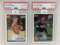 1991 Topps & 1993 Topps Chipper Jones PSA 8 & 9