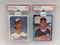 1989 Topps Randy Johnson PSA 9 & 1988 Donruss Tom Glavine PSA 9