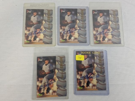 Bartolo Colon factory signed rookie lot of 5