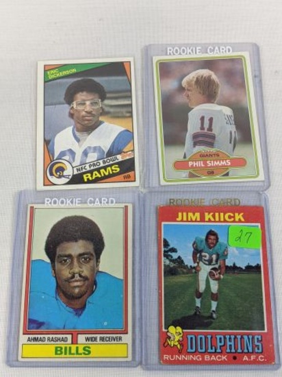 Football rookie lot: Kiick, Rashad, Simms, Dickerson
