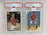 1991 Topps & Upper Deck Chipper Jones - PSA 9 & 8