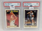 1992 Topps Gold Larry Bird & Alonzo Mourning PSA 9