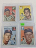 1954 Topps baseball cards #s 46, 47, 48, 49