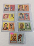 1957 Topps football cards lot of 7, includes Yale Larry, cards  #s 48, 52, 55, 56, 59, 67, 68