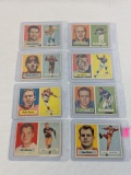 1957 Topps football cards lot of 8, cards #s 72, 75, 77, 78, 83, 84, 86, 87