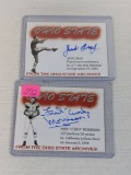 Vintage Ohio State TK Legacy cards: Fred 'Curly' Morrison & Jack Graf, blue ink