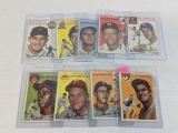 1954 Topps baseball lot of 9 cards: #s 76, 78, 81, 82, 83, 84, 86, 87, 88