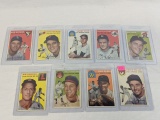 1954 Topps baseball lot of 9 : cards #s 89, 91, 92, 93, 95, 96, 97, 99, 100