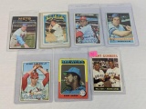 Topps baseball lot pre 1975, Mays, Aaron, Carlton, Brett, Cepeda, Brooks Robinson, Seaver