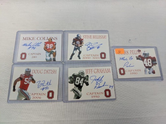 Ohio State 5 TK Legacy cards, Signed (Captain Cards)