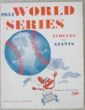 1954 World Series program Cleveland Indians version vs New York Giants