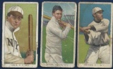 Lot of three 1909-11 T206 New York Giants tobacco cards Sweet Cap backs