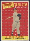 1958 Topps #487 Mickey Mantle All-Star card