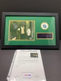 LeBron James signed high school SVSM framed 8x10 PSA/DNA Full Letter COA