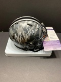 JK Dobbins signed Wolf Camo Ohio State mini helmet JSA