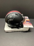 Mike Weber signed Black Ohio State mini helmet JSA