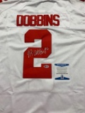 JK Dobbins signed White Ohio State Buckeyes Nike Jersey Beckett COA