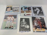 (6) Autograph Photos - Pete Rose, Duke Snider, Bob Feller, Buddy Jeanette & others