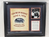 10 cent Beer Night 1974 w/ 2 side photos (facsimile)