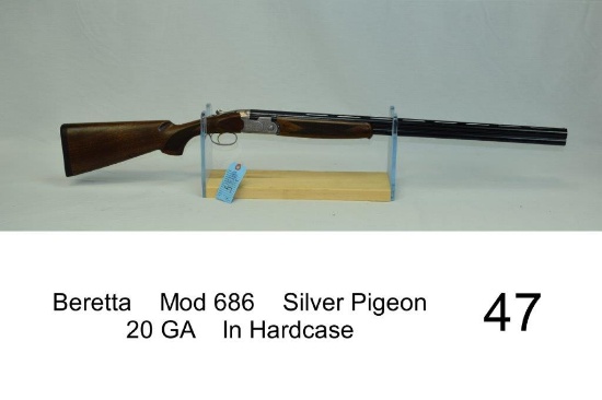 Beretta    Mod 686    Silver Pigeon    20 GA    SN: V086845    Condition: 90% In Hardcase