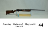 Browning    Mod Auto-5    Magnum 20    SN: 403DIPT161    Condition: Like NIB