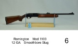 Remington    Mod 1100    12 GA    Smoothbore Slug    SN: M11508V    