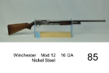 Winchester    Mod 12    16 GA    Nickel Steel    SN: 419836    Condition: 20%