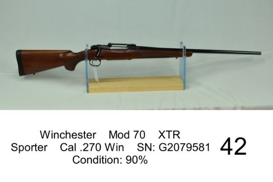 Winchester    Mod 70    XTR    Sporter    Cal .270 Win    SN: G2079581    Condition: 90%