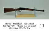 Henry    Mod H001    Cal .22 LR    SN: 122757H    