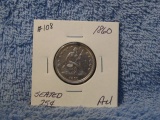 1860 SEATED QUARTER AU