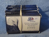 1999,00,01,02,03,04,05,06,07,08 CLAD QUARTER PROOF SETS