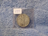 1938D WALKING LIBERTY HALF VF