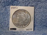 1935S PEACE DOLLAR AU